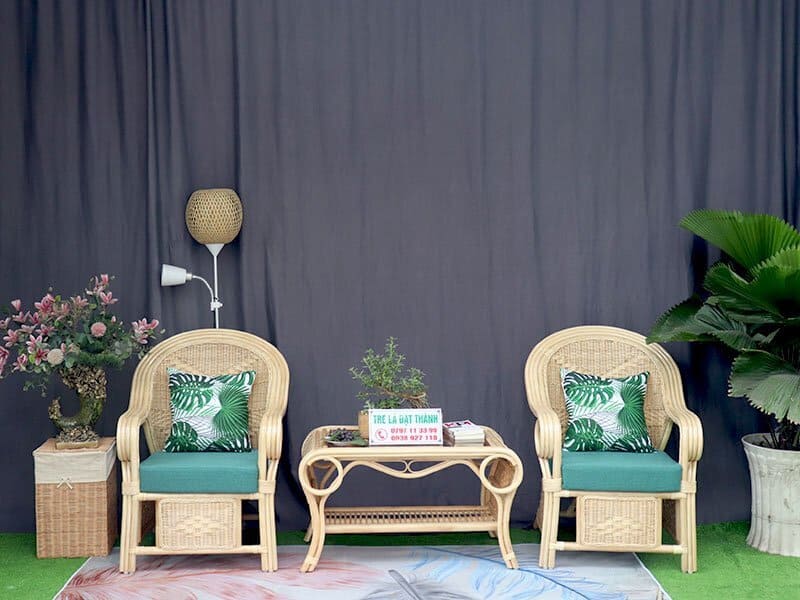 Bộ Bàn Ghế Mây Uống Trà - BBGMUT009